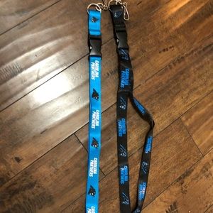 Two Carolina Panthers Lanyards